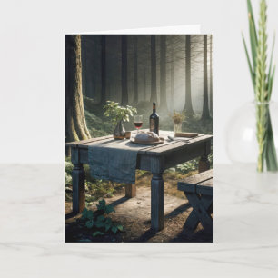 Birthday Table In A Forest Card