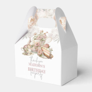 Birthday Tea Party Beautiful Floral Personalized Favour Box