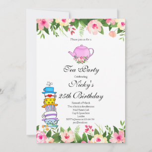 Birthday Tea Party Invitation