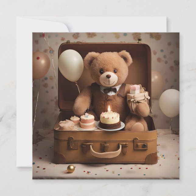 Birthday teddy bear card (Front)