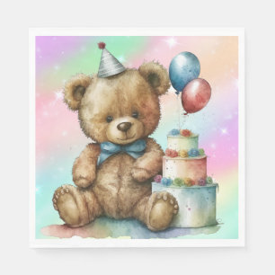 Birthday Teddy Bear Napkin