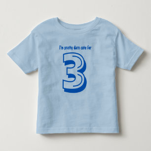 Birthday Tee for Three Year Old Darn Cute V023