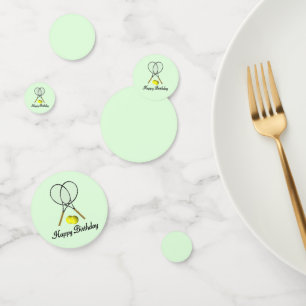Birthday Tennis Green Sports Confetti