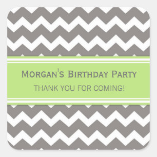 Birthday Thank You Custom Name Favour Tags Lime