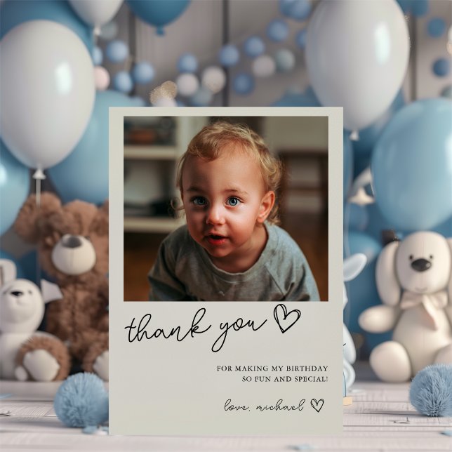 Birthday Thank You Photo Card (Creator Uploaded)