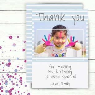 Birthday Thank you Photo card