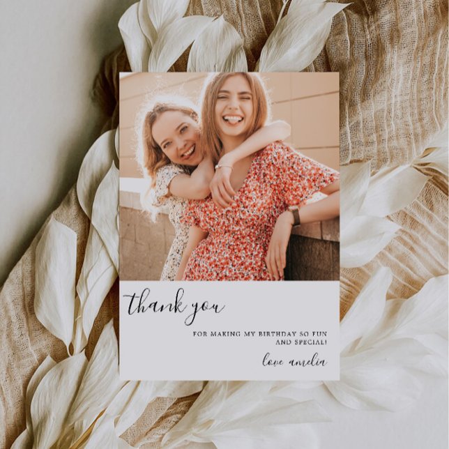 Birthday Thank You Photo Card | Wedding Thank You (Birthday Thank You Photo Card | Wedding Thank You)