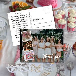 Birthday Thank You Photo Collage fully customised Postcard