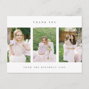 birthday thank you photo post card