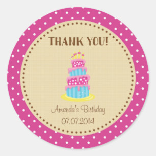 Birthday Thank You Sticker