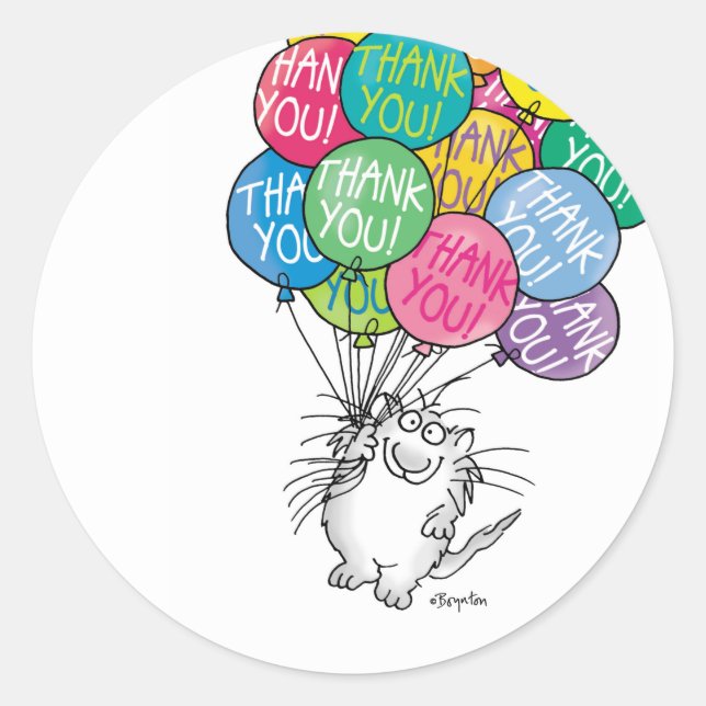 BIRTHDAY | THANKS A BUNCH CARD CLASSIC ROUND STICKER (Front)