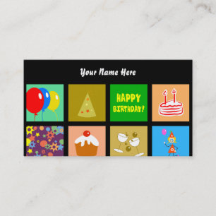 Birthday Tile Wallpaper, Your Name Here Business Card
