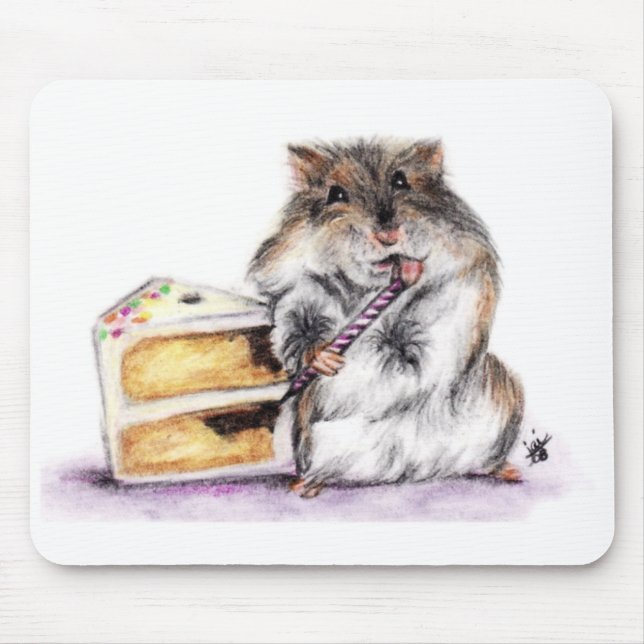 Birthday Time (Hamster) Mousepad (Front)