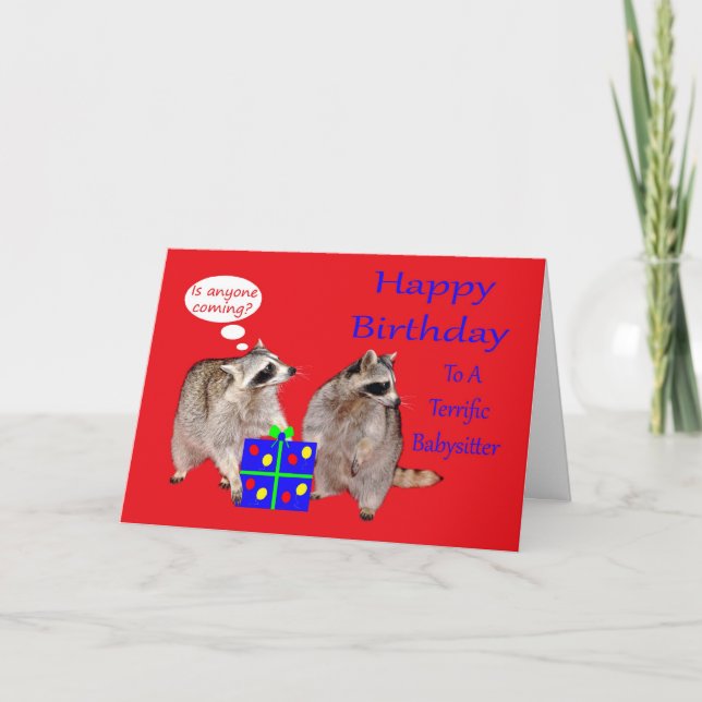 Birthday To Babysitter Greeting Card (Front)