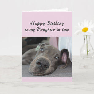 Birthday to my Daughter-in-law Fun Dog Relax Humou Card
