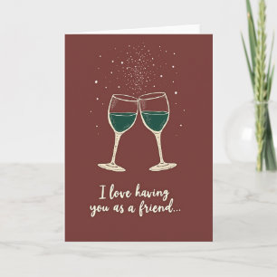 Birthday Toast Clinking Glasses Card