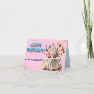 Birthday Toast Thank You Card