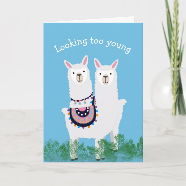 Birthday Too Young for 30 No Prob-llama Card (Front)