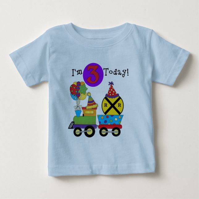 Birthday Train 3rd Birthday Tshirts and Gifts (Front)