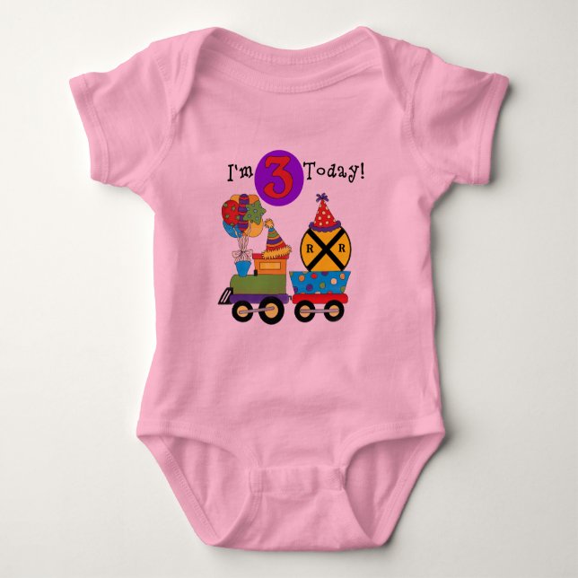 Birthday Train 3rd Birthday Tshirts and Gifts (Front)