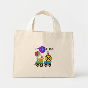 Birthday Train 4th Birthday Tshirts and Gifts Mini Tote Bag