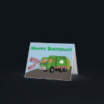 Birthday Trash Truck Card<br><div class="desc">Beep! Beep! Here comes some bears driving a trash truck to wish you a happy birthday! You can change the number on the trash truck to match the age of your child. The inside of the card also has a cute bear illustration!</div>