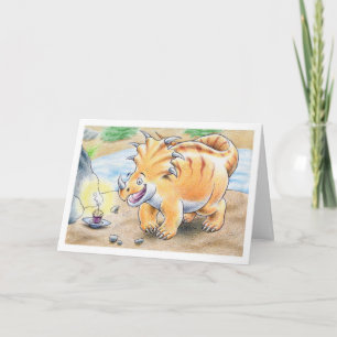 Birthday Triceratops Card