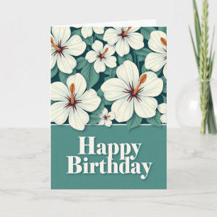 Birthday Tropical Bloom Card