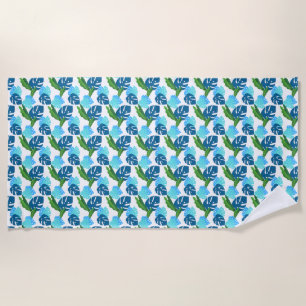 Birthday Tropical Sunshine And Palm Tree Dreams Beach Towel