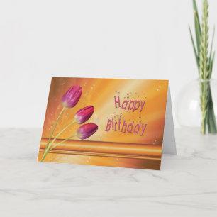 Birthday tulips full of sunshine card