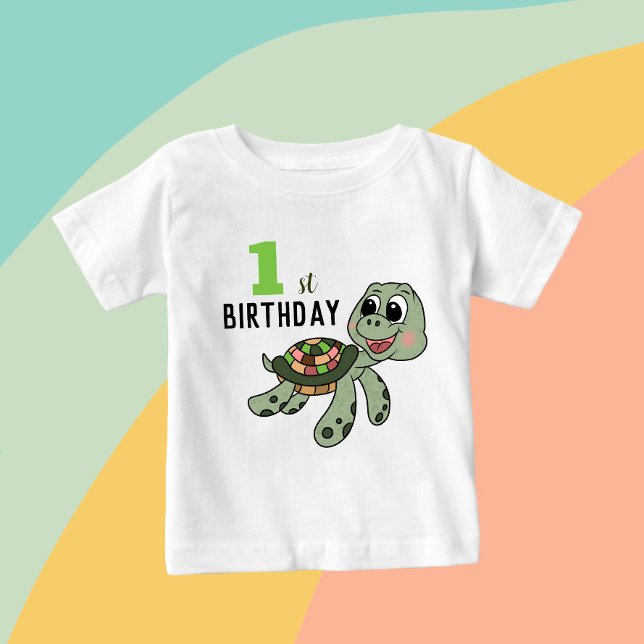 Birthday turtle  baby T-Shirt (Creator Uploaded)