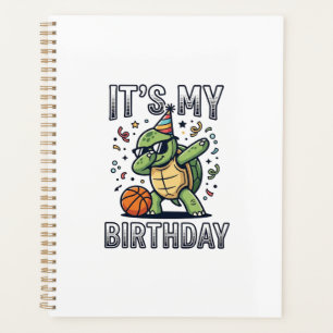Birthday Turtle Basketball Party Vector Design_1 Planner