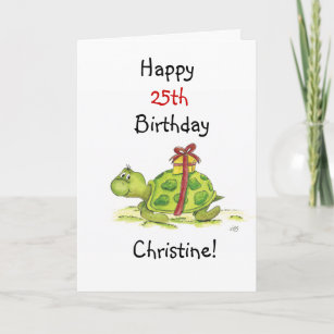 Birthday Turtle - Customise the age and name Card