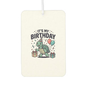 Birthday Turtle Party Vector Design_1 Car Air Freshener