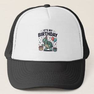 Birthday Turtle Party Vector Design_1 Trucker Hat
