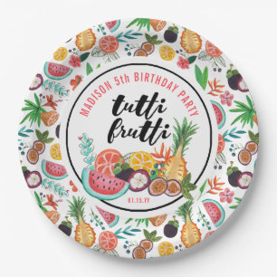 Birthday   Tutti Frutti   Paper Party Plate