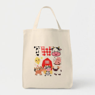 Birthday Two Year Old Farm Theme Animals Birthday Tote Bag