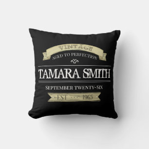Birthday Typography Funny Aged To Perfection  Cushion