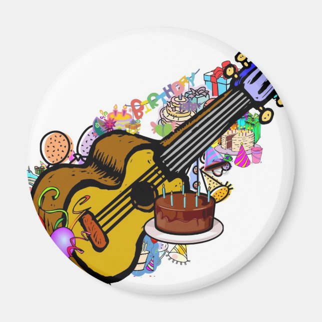 birthday uke magnet (Front)