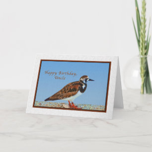 Birthday, Uncle, Ruddy Turnstone Bird Card