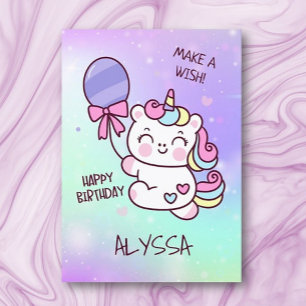 Birthday Unicorn! Child Happy birthday card