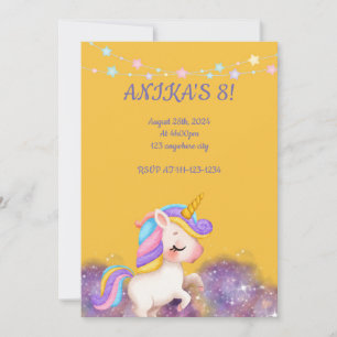BIRTHDAY UNICORN INVITATION