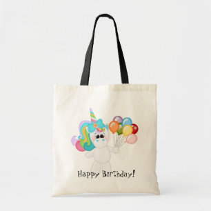 Birthday Unicorn kids tote bag