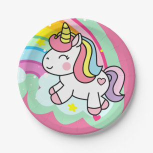 Birthday Unicorn  Paper Plate