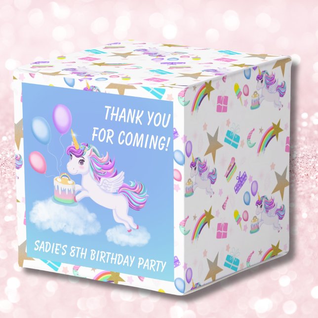 Birthday Unicorn with Cake Favour Box (Creator Uploaded)