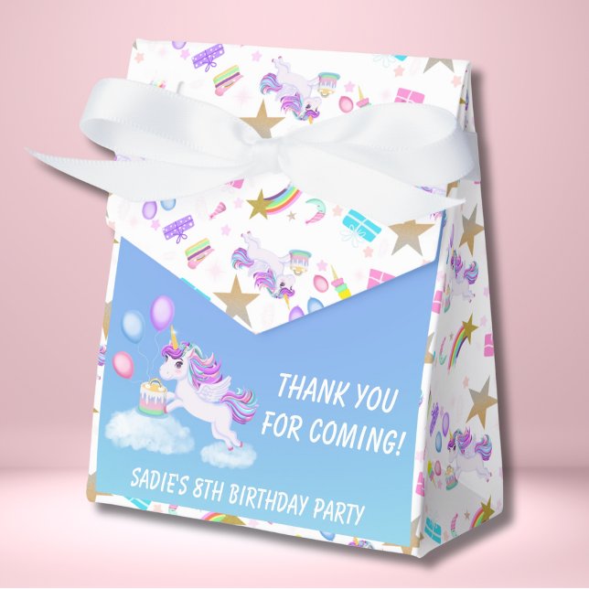 Birthday Unicorn with Cake Favour Box (Creator Uploaded)