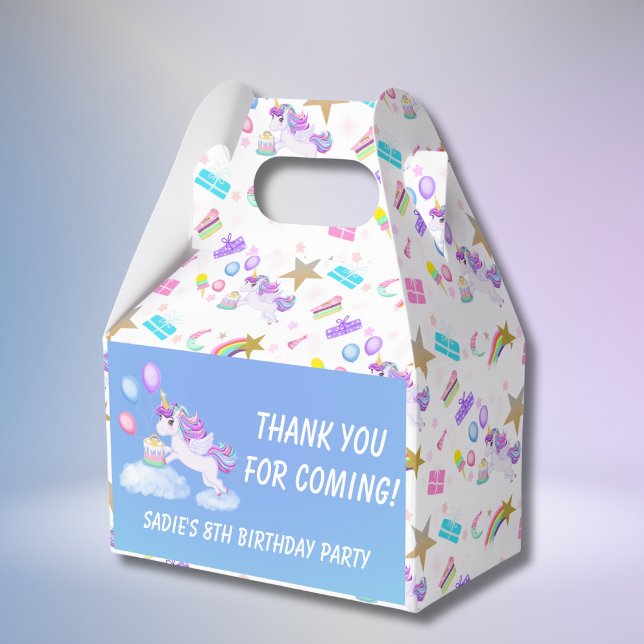 Birthday Unicorn with Cake Favour Box (Creator Uploaded)