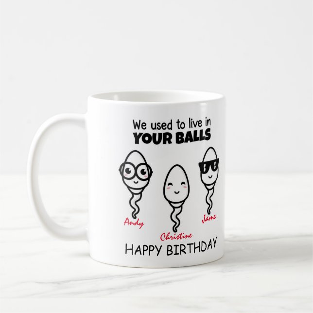 Birthday used to live in your balls Coffee Mug (Left)