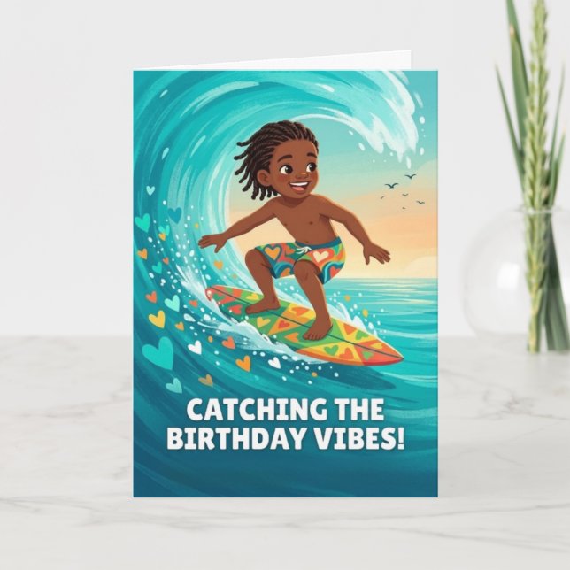 Birthday Vibes Birthday Card (Front)