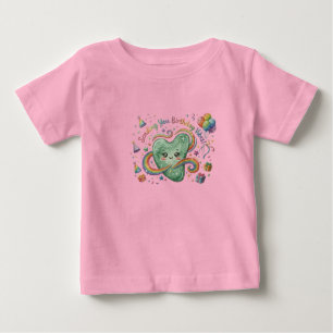 Birthday Vibes Cute Heart Rainbow Baby T-Shirt